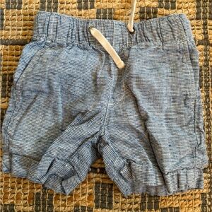 Crewcuts Blue linen blend boys striped Shorts size 6